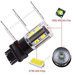 Planet Gates 2Pcs T25 LED 3157 3156 3057 3056  p27/7w LED Bulbs 12 SMD LED Bulb Car Rear Brake Lights Parking 12V Amber White Red  D020