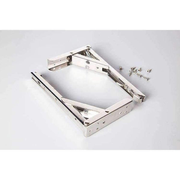 Planet Gates 2pcs Triangular Stainless Steel bracket folding 90 degree wall bracket shelves Wall hanging  Rack Hardware furniture accessories