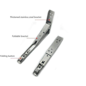 Planet Gates 2pcs Triangular Stainless Steel bracket folding 90 degree wall bracket shelves Wall hanging  Rack Hardware furniture accessories