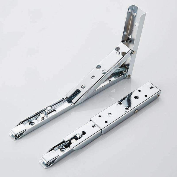 Planet Gates 2pcs Triangular Stainless Steel bracket folding 90 degree wall bracket shelves Wall hanging  Rack Hardware furniture accessories