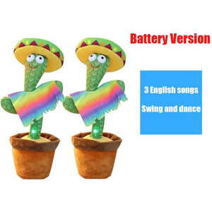 Planet Gates 2PCS Type 5 2PCS 120 Songs USB Dancing cactus Dancer Speaker Repeat Say Talk talking Baby Stuffed Plush plushie Toy children's toys for girl