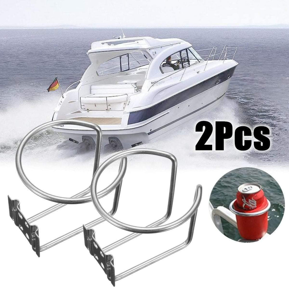 Planet Gates 2pcs Universal Boat Ring Cup Holder Water Drink Beverage Bottle Stand Holder For Marine Boat Yacht Truck RV 304 Stainless Steel
