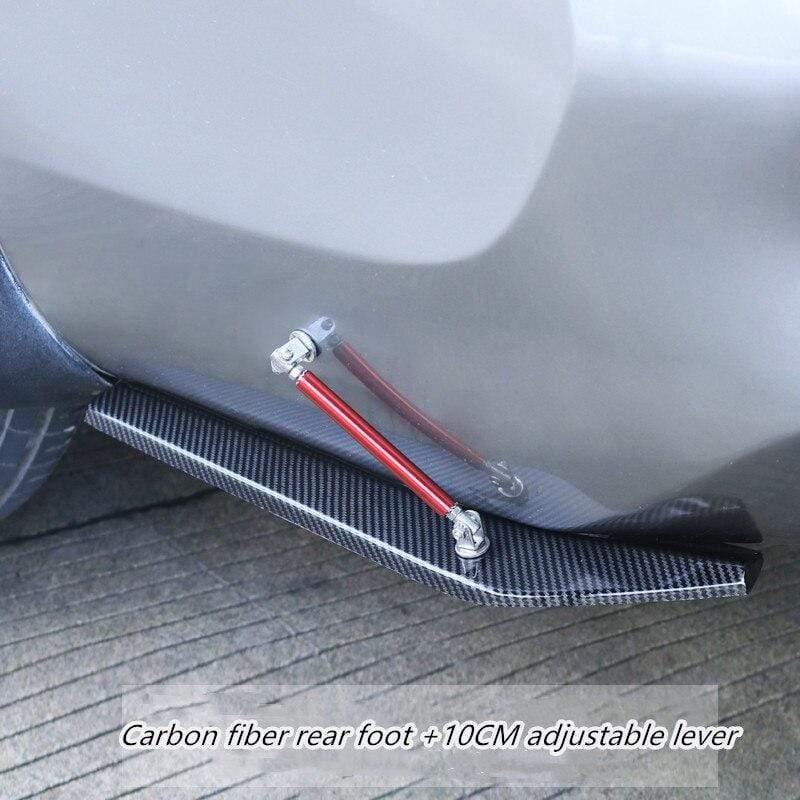 2pcs Universal Car Rear Bumper Lip Spoiler Canards Wrap Angle Scratch Protector Diffusers ABS Car Exterior Parts For Bmw x1 e30