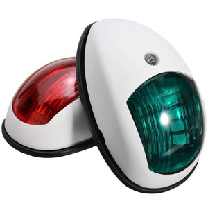 Planet Gates 2pcs Universal Navigation Light Lamp For Marine Boat Yacht LED Bulb Red/Green Housing ABS Plastic Signal Light 10V-30V