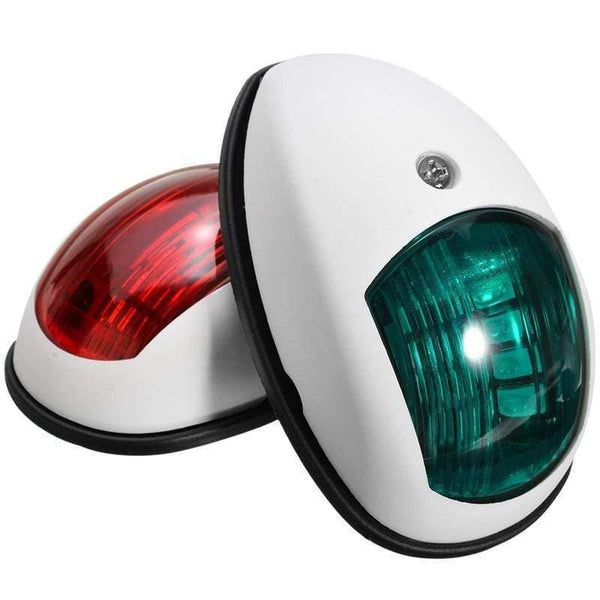 Planet Gates 2pcs Universal Navigation Light Lamp For Marine Boat Yacht LED Bulb Red/Green Housing ABS Plastic Signal Light 10V-30V