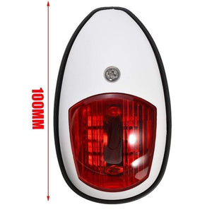Planet Gates 2pcs Universal Navigation Light Lamp For Marine Boat Yacht LED Bulb Red/Green Housing ABS Plastic Signal Light 10V-30V