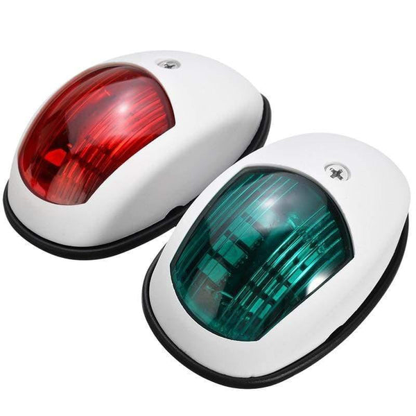 Planet Gates 2pcs Universal Navigation Light Lamp For Marine Boat Yacht LED Bulb Red/Green Housing ABS Plastic Signal Light 10V-30V