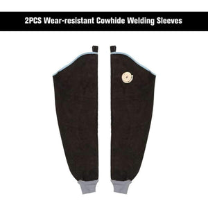 Planet Gates 2PCS Wear-resistant Cowhide Welding Sleeves of Welder Clothing High Temperature Resistant Working Arm Protective Safety Sleeves