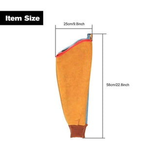 Planet Gates 2PCS Wear-resistant Cowhide Welding Sleeves of Welder Clothing High Temperature Resistant Working Arm Protective Safety Sleeves