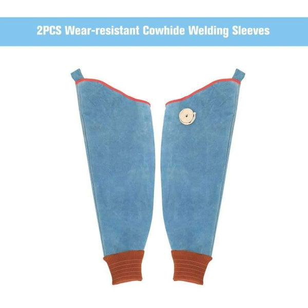 Planet Gates 2PCS Wear-resistant Cowhide Welding Sleeves of Welder Clothing High Temperature Resistant Working Arm Protective Safety Sleeves