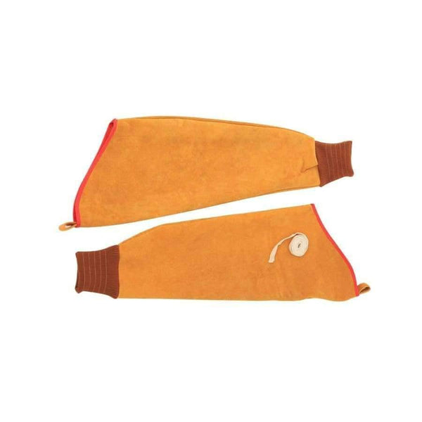 Planet Gates 2PCS Wear-resistant Cowhide Welding Sleeves of Welder Clothing High Temperature Resistant Working Arm Protective Safety Sleeves