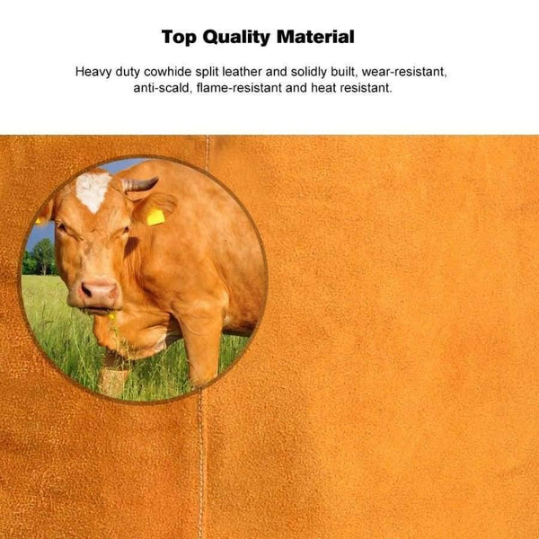 Planet Gates 2PCS Wear-resistant Cowhide Welding Sleeves of Welder Clothing High Temperature Resistant Working Arm Protective Safety Sleeves