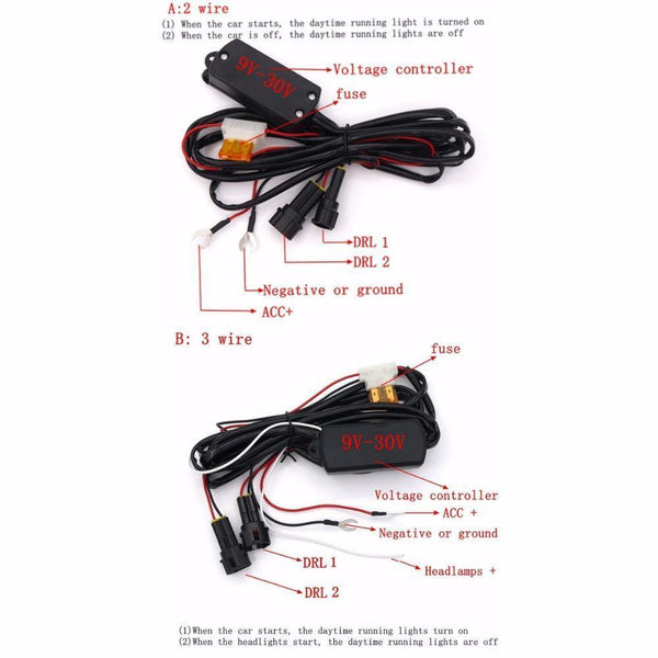 Planet Gates 2pcs White Universal DC 12V/24V COB LED Daytime Running Light Super Car DRL Lamp Installation Bracket Vehicles 12W E4