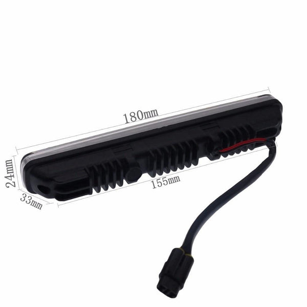 Planet Gates 2pcs White Universal DC 12V/24V COB LED Daytime Running Light Super Car DRL Lamp Installation Bracket Vehicles 12W E4