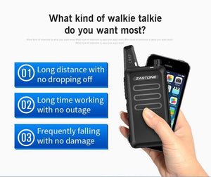 Planet Gates 2pcs Zastone X6 Mini Walkie Talkie UHF 400-470Mhz 16 Channels Two way radio With Headsets Portable Communication Equipment ZT-X6
