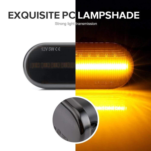 Planet Gates 2pieces Led Dynamic Side Marker Turn Signal Light For Volkswagen VW Bora Golf 3 4 Passat 3BG Polo SB6 SEAT Ibiza Leon Skoda Ford