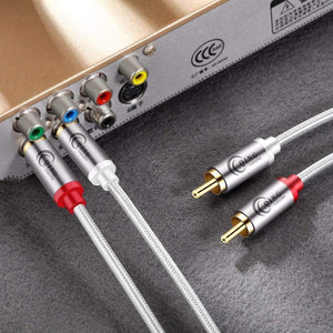 Planet Gates 2RCA to 2RCA Male to Male Audio Cable RCA Cable OFC AV Audio Cable 1m 2m 3m 5m 10m for Home Theater DVD TV Amplifier CD Soundbox