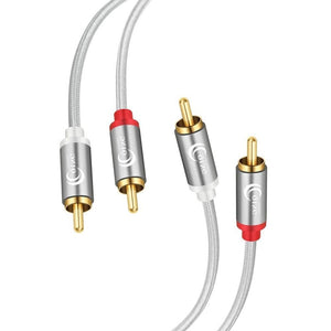 Planet Gates 2RCA to 2RCA Male to Male Audio Cable RCA Cable OFC AV Audio Cable 1m 2m 3m 5m 10m for Home Theater DVD TV Amplifier CD Soundbox