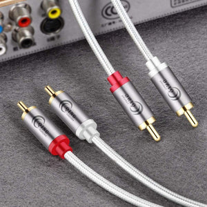Planet Gates 2RCA to 2RCA Male to Male Audio Cable RCA Cable OFC AV Audio Cable 1m 2m 3m 5m 10m for Home Theater DVD TV Amplifier CD Soundbox