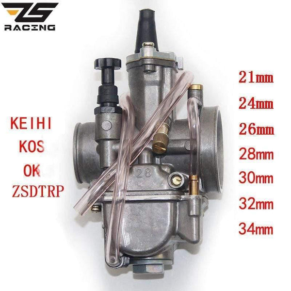 Planet Gates 2T 4T Universal Keihin Koso OKO Motorcycle Carburetor Carburador 21 24 26 28 30 32 34mm With Power Jet For Racing Moto