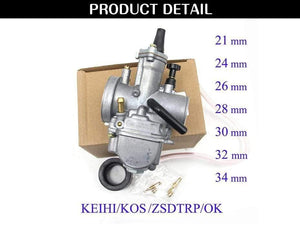 Planet Gates 2T 4T Universal Keihin Koso OKO Motorcycle Carburetor Carburador 21 24 26 28 30 32 34mm With Power Jet For Racing Moto