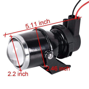 Planet Gates 2x 12V 55W Universal H3 Retrofit Projector Glass Lens Driving Fog Lamp Light Halogen Bulb Bracket Kit