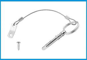Planet Gates 2X 6.3mm 1/4 inch Quick Release Pin with Lanyard for Boat Bimini Top Deck Hinge Marine hardware Stainless Steel 316