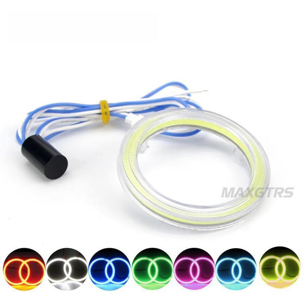 Planet Gates 2x 60 70 80 85 90 95mm COB Angel Eye LED Motorcycle Car Light Halo Rings Auto Headlight Fog Car LED Lighting DRL