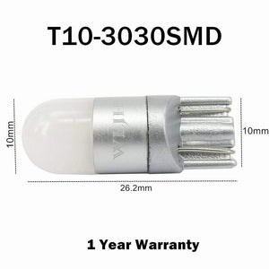 Planet Gates 2x 6000K White Car Light T10 W5W Led Wedge Bulb 3030 1SMD Auto Dome Reading Parking Lights Sidemarker Sidelight Lamp Bulbs