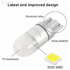 Planet Gates 2x 6000K White Car Light T10 W5W Led Wedge Bulb 3030 1SMD Auto Dome Reading Parking Lights Sidemarker Sidelight Lamp Bulbs