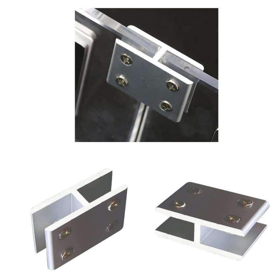 Planet Gates 2x Adjustable Glass Clamp Clip Balustrade Bracket Holder Connector for 8-12mm Glass NO Need Drilling