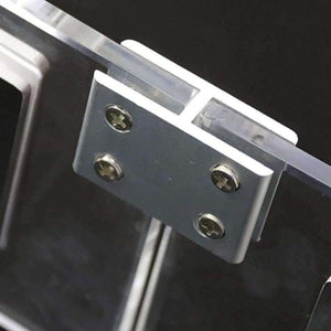 Planet Gates 2x Adjustable Glass Clamp Clip Balustrade Bracket Holder Connector for 8-12mm Glass NO Need Drilling