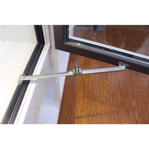 Planet Gates 2x Adjustable Wind Brace Bracing Casement Window Support Fitting Hardware Telescopic Limiting Stopper Stainless Steel 19mm Width