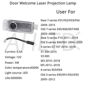 Planet Gates 2X Car Welcome Light Door Logo Led Projection Lamp Laser For BMW E90 E91 E92 E93 M3 E60 E61 F10 F07 M5 E63 E64 F12 Buld DC 12V