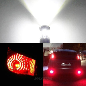 Planet Gates 2x Newest 7443 7444 7440 7441 992 W21/5W LED Bulbs with Projector for Reverse Brake Tail RV Turn Signal Lights White 6000K