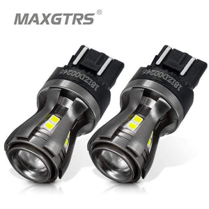 Planet Gates 2x Newest 7443 7444 7440 7441 992 W21/5W LED Bulbs with Projector for Reverse Brake Tail RV Turn Signal Lights White 6000K