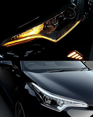 Planet Gates 2x Ultrafine 45cm 60cm drl LED Flexible Tube Style Daytime Running Lights Tear Strip Car Headlight Turn Signal Angel Eyes