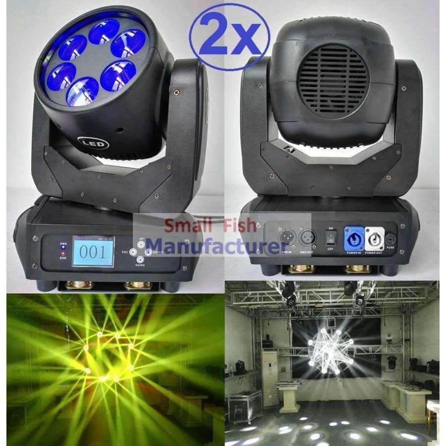 Planet Gates 2xLot Super Beam Moving 6x25W White Led Lamp Beam Wash DJ Stage Lighting 12/20 DMX Channels Hi-Quality Hot Sales 135W New Design