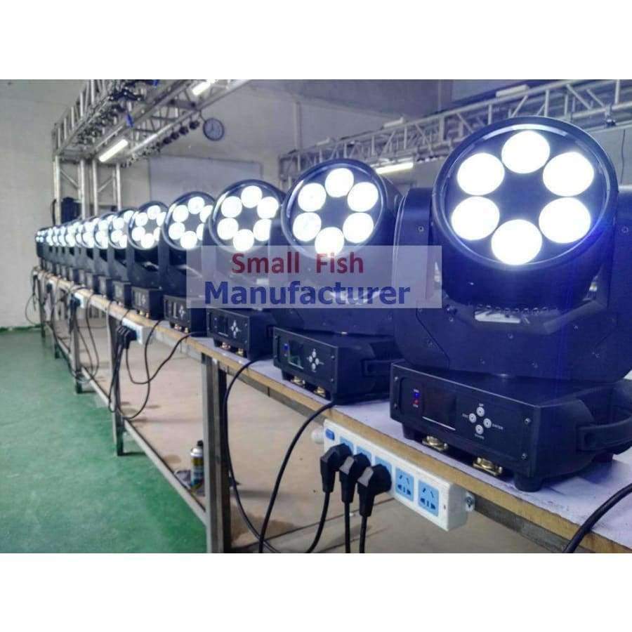 Planet Gates 2xLot Super Beam Moving 6x25W White Led Lamp Beam Wash DJ Stage Lighting 12/20 DMX Channels Hi-Quality Hot Sales 135W New Design