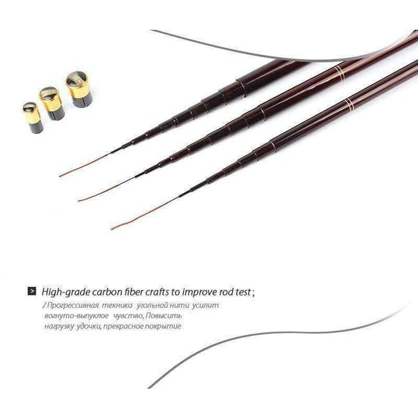 Planet Gates 3.0-7.2M Stream Fishing Rod Carbon Fiber Telescopic Fishing Rod Ultra Light Carp Fishing Pole