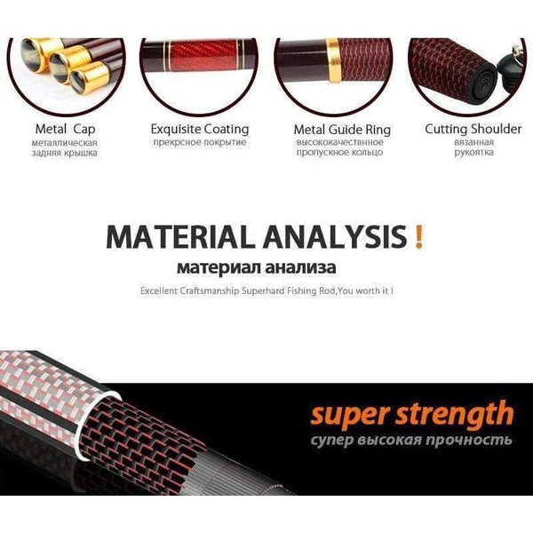 Planet Gates 3.0-7.2M Stream Fishing Rod Carbon Fiber Telescopic Fishing Rod Ultra Light Carp Fishing Pole