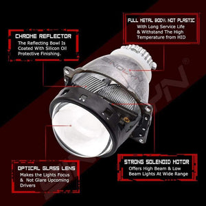 Planet Gates 3.0 D2S 4.0 Bi-xenon Projector Lenses Car Accessories For H4 Headlight Retrofit Automobiles DIY Brighter Than Koito Q5