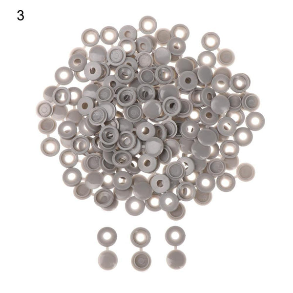 100Pcs Practical Hinged Plastic Screw Fold Snap Protective Cap Button Nuts Cover Bolts Protect Furniture Exterior Decor Hardware
