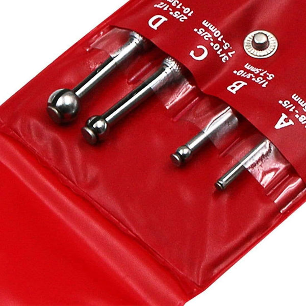 3-14mm Small Hole Bore Gauge 4Pcs Ball Type Telescoping Measure Gauge 1/8" To 1/2" Measuring Tools Adjustable