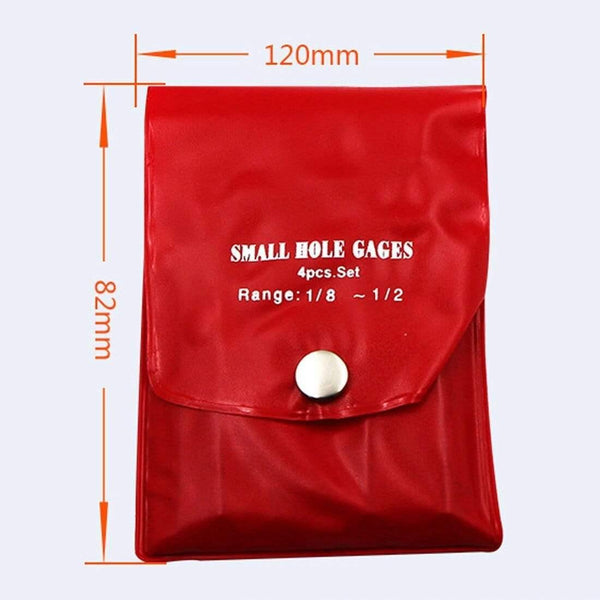 3-14mm Small Hole Bore Gauge 4Pcs Ball Type Telescoping Measure Gauge 1/8" To 1/2" Measuring Tools Adjustable
