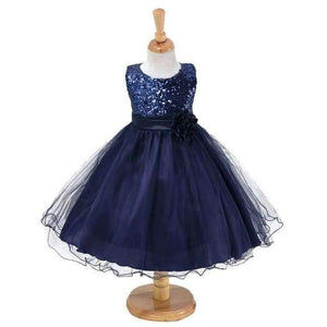 Planet Gates 3-14yrs Hot Selling Baby Girls Flower sequins Dress High quality Party Princess Dress Children kids clothes 9colors