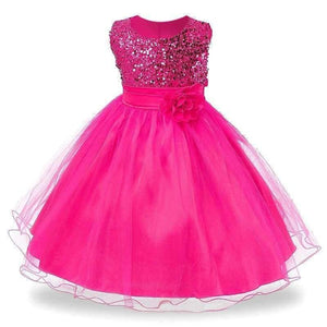 Planet Gates 3-14yrs Hot Selling Baby Girls Flower sequins Dress High quality Party Princess Dress Children kids clothes 9colors