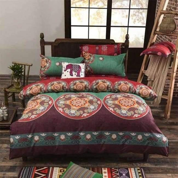 Planet Gates 3 / 150x200 3PCS / China Bedding Sets Sheet Pillowcase Duvet Cover Sets Soft Polyester Queen King Size Traditional Bohemian Home Textile Bedroom 3/4 PCS