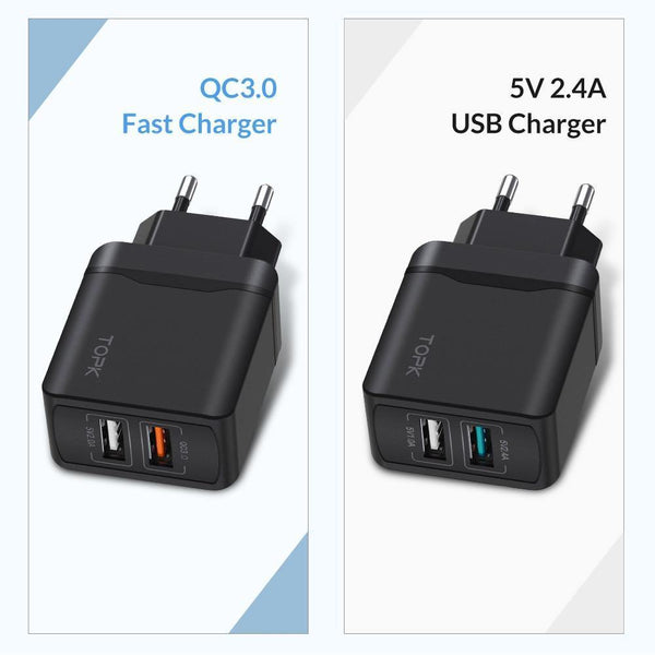 Planet Gates 3.1A EU White TOPK Quick Charge 3.0 18W USB Charger for iPhone Xs X 8 7 Fast Phone Charger for Samsung Xiaomi Huawei Wall Charger EU Adapter