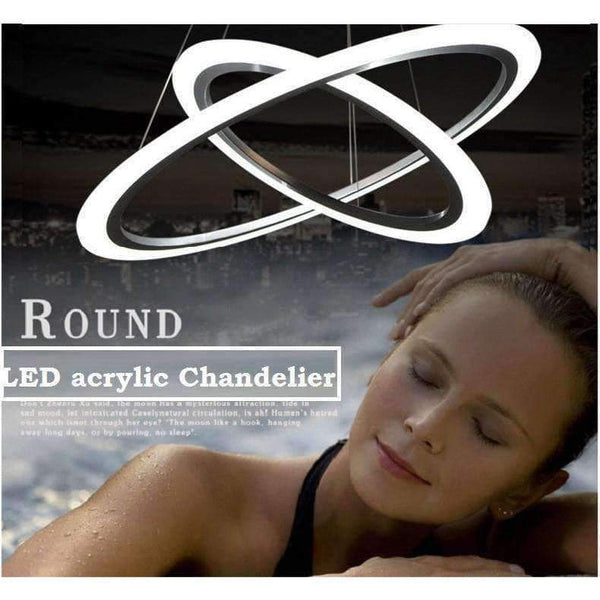 Planet Gates 3/2/1 Ring Aluminum Acrylic LED Ceiling Light Living Room Bedroom Study Room Lamp Office & Commercial Lighting Chandelier90-240V